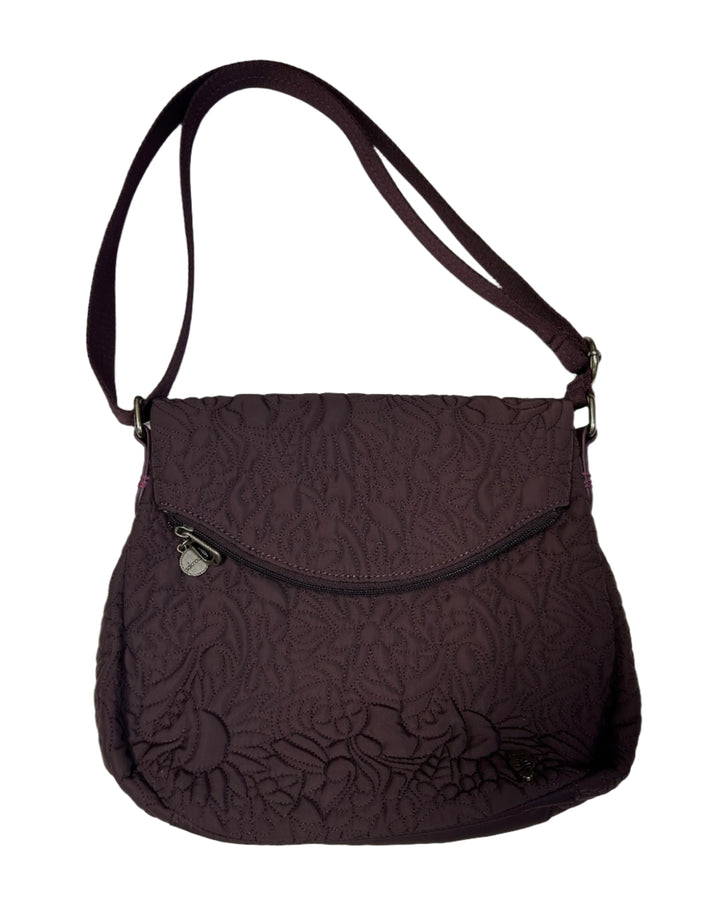 Plum Floral Crossbody Bag