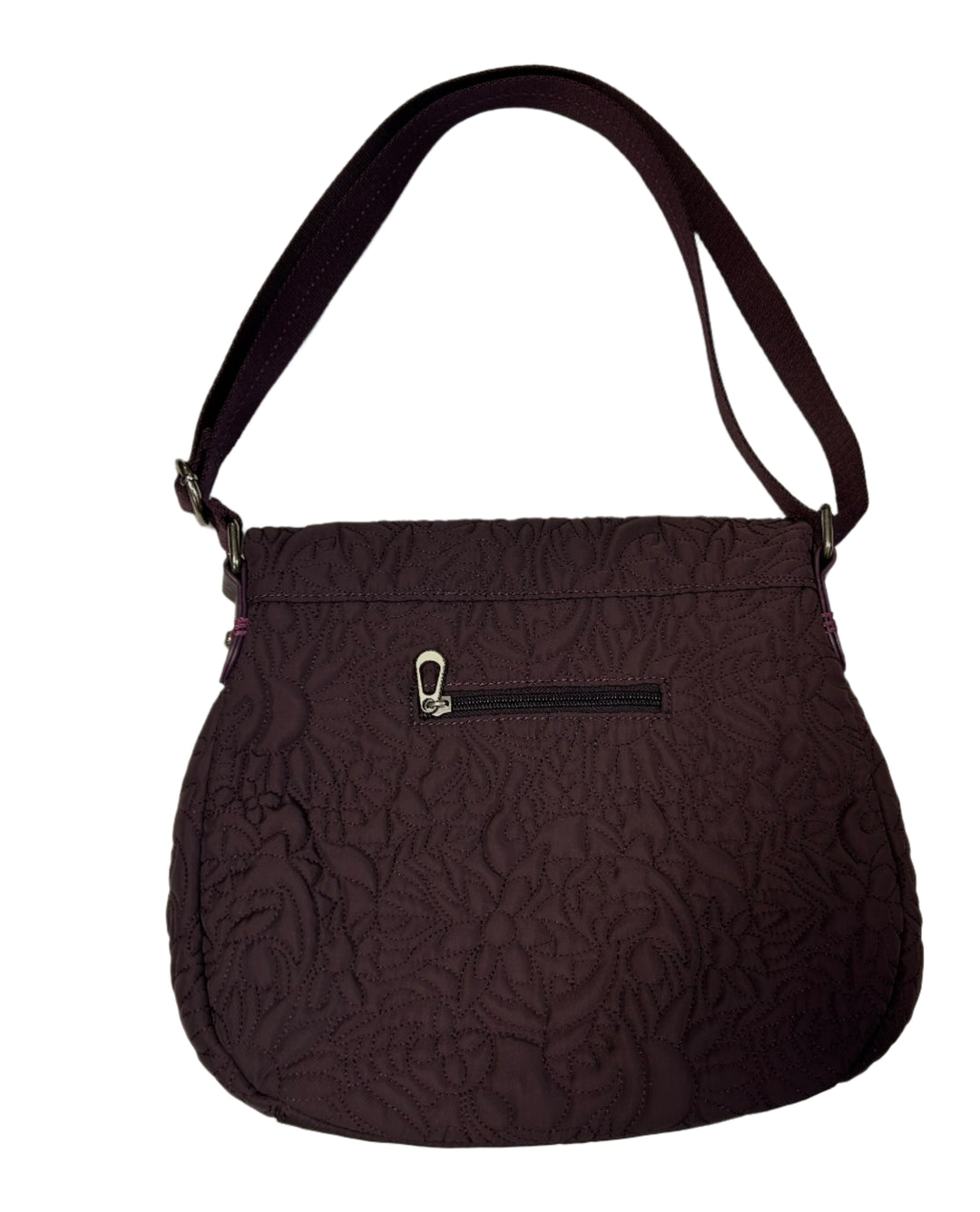 Plum Floral Crossbody Bag