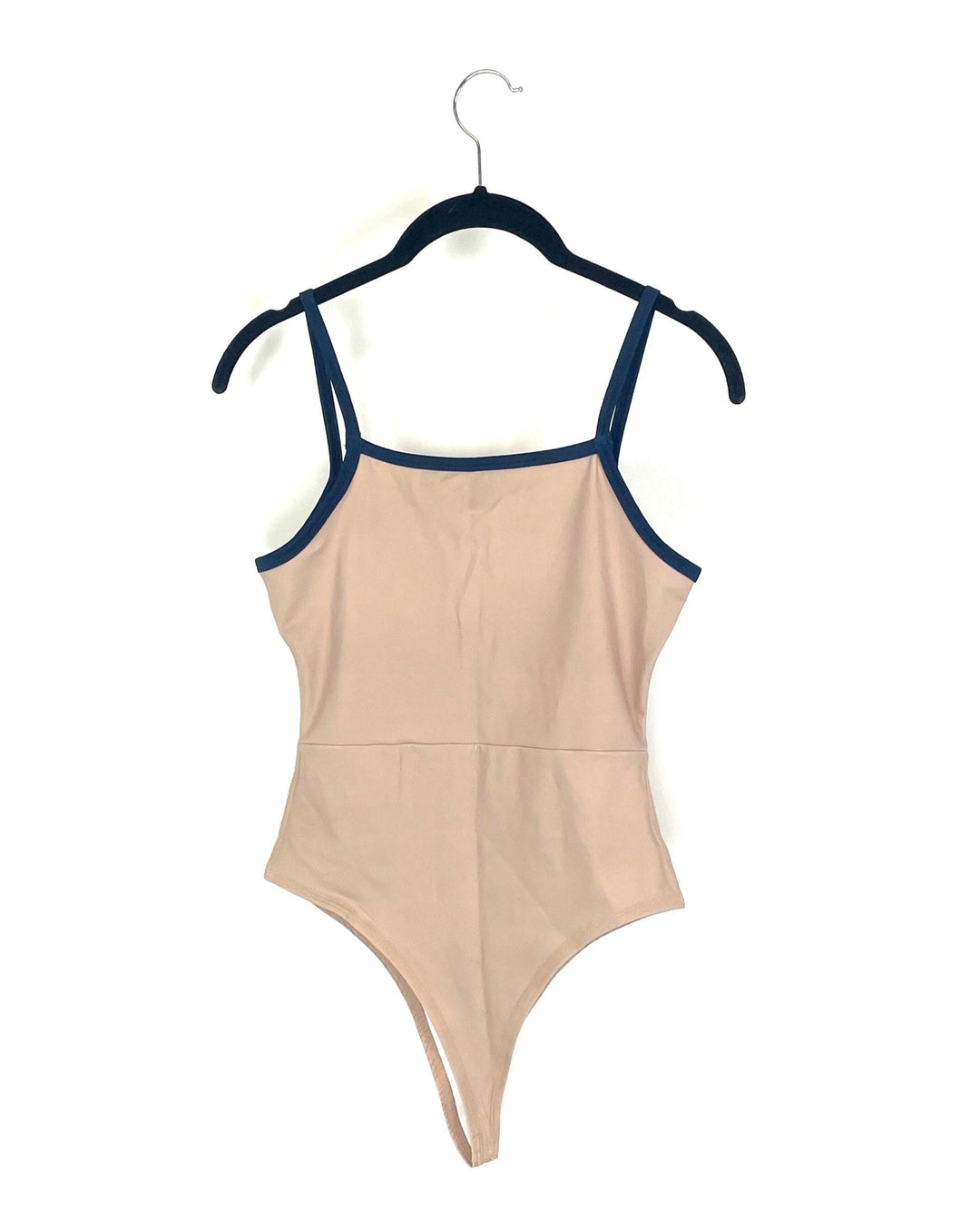 Beige and Navy Bodysuit - Size 2-4, 6, 8-10