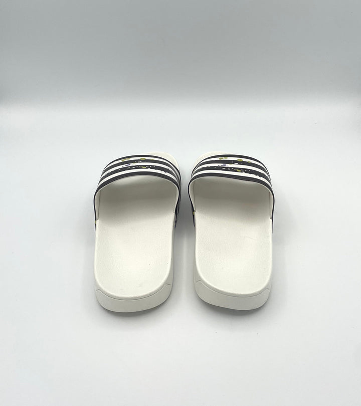 White And Black Striped Slides - Size 5, 6, 8 and 9
