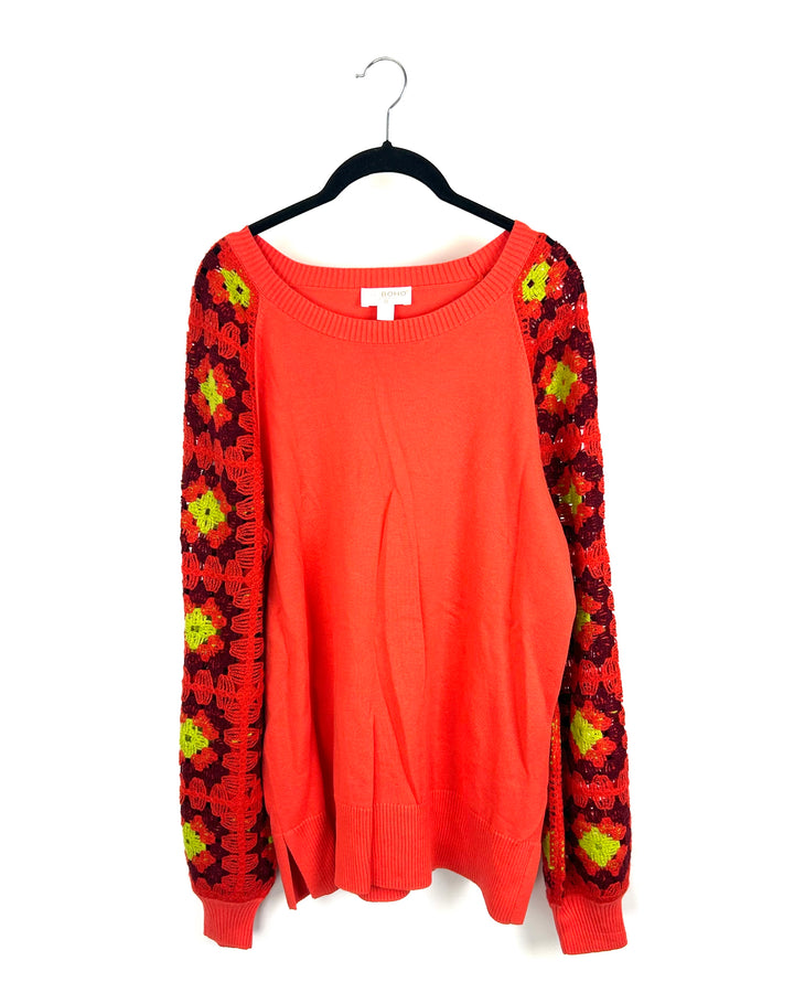 Coral Orange Sweater - Size 6/8