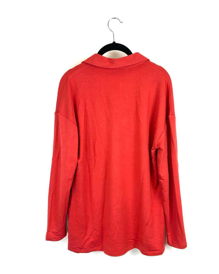 Burnt Orange Collared Shirt - Size 6/8