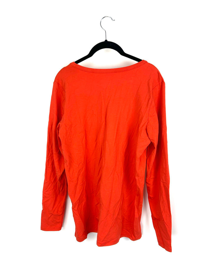 Long Sleeve Orange Shirt - Size 6/8
