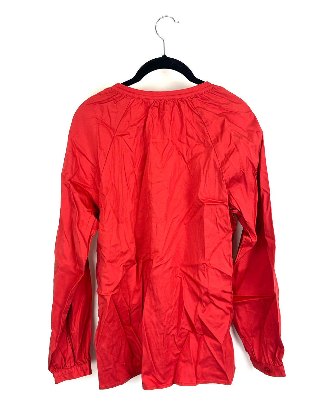 Burnt Red Long Sleeve Button Down Blouse - Size 6/8