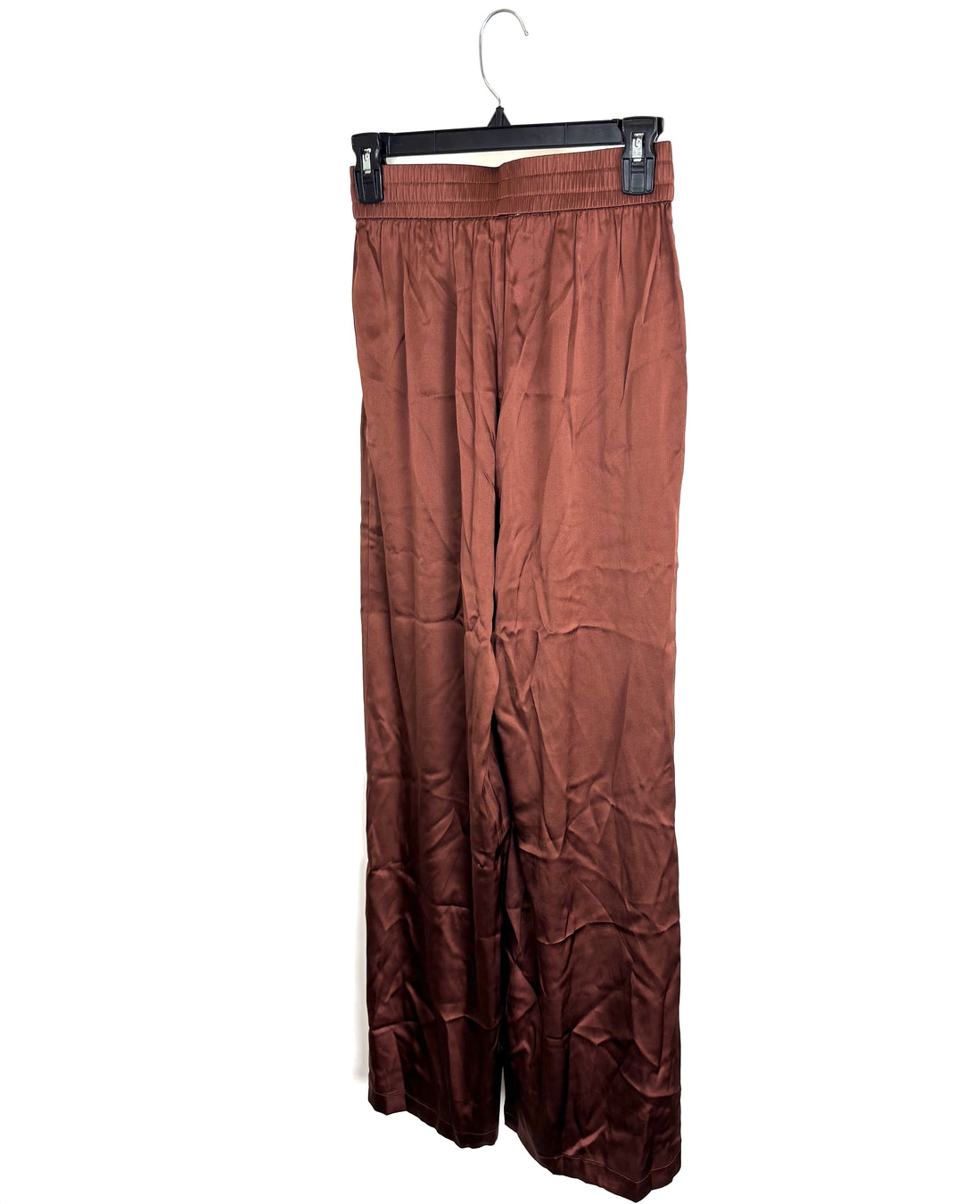 Silk Drawstring Wide Leg Pants - Size 00/0