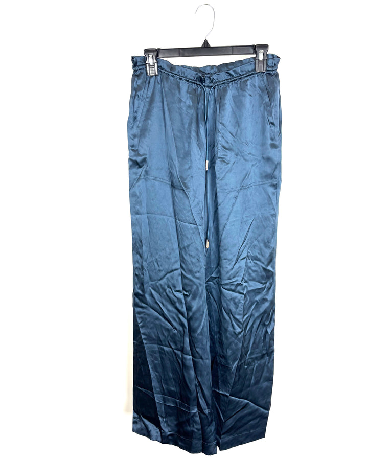 Steel Blue SIlk Pants - Size 4/6