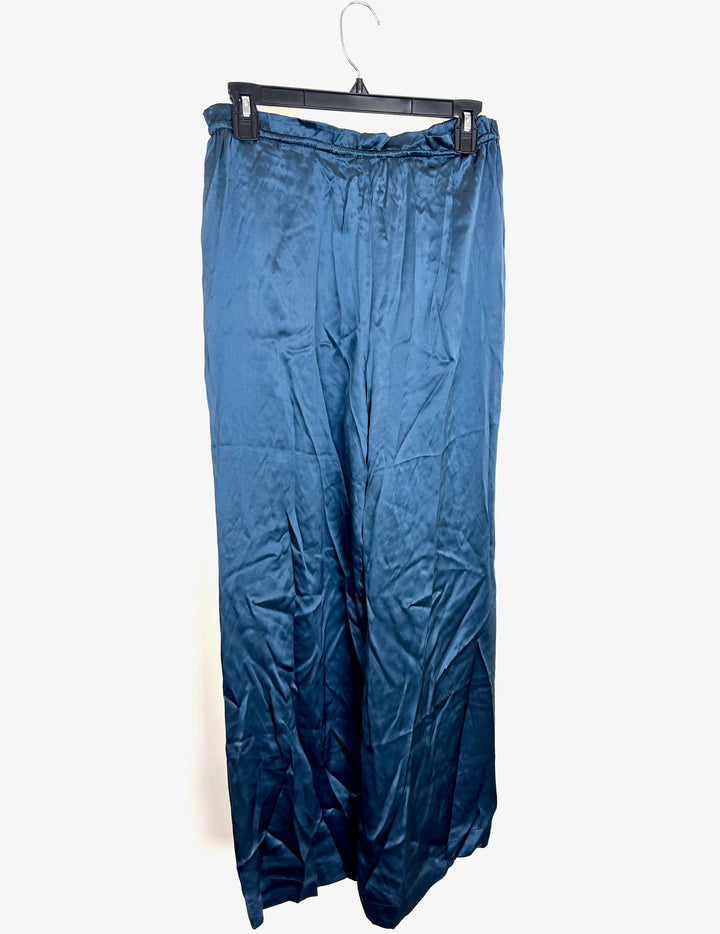 Steel Blue SIlk Pants - Size 4/6