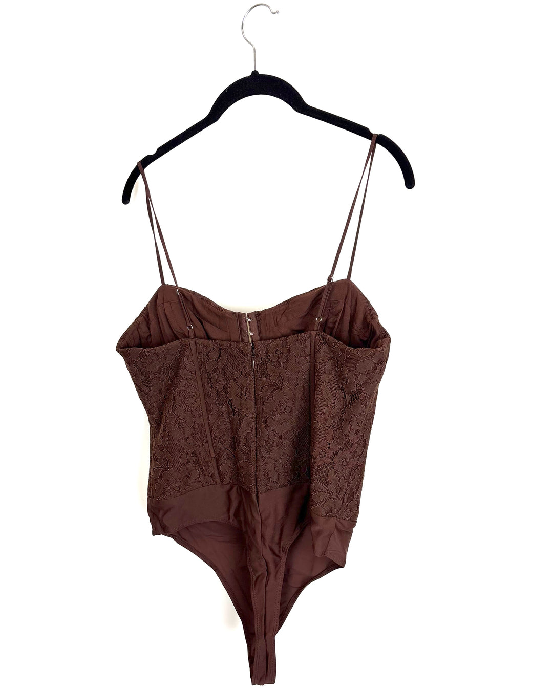 Brown Lace Corset Bodysuit- Size 10