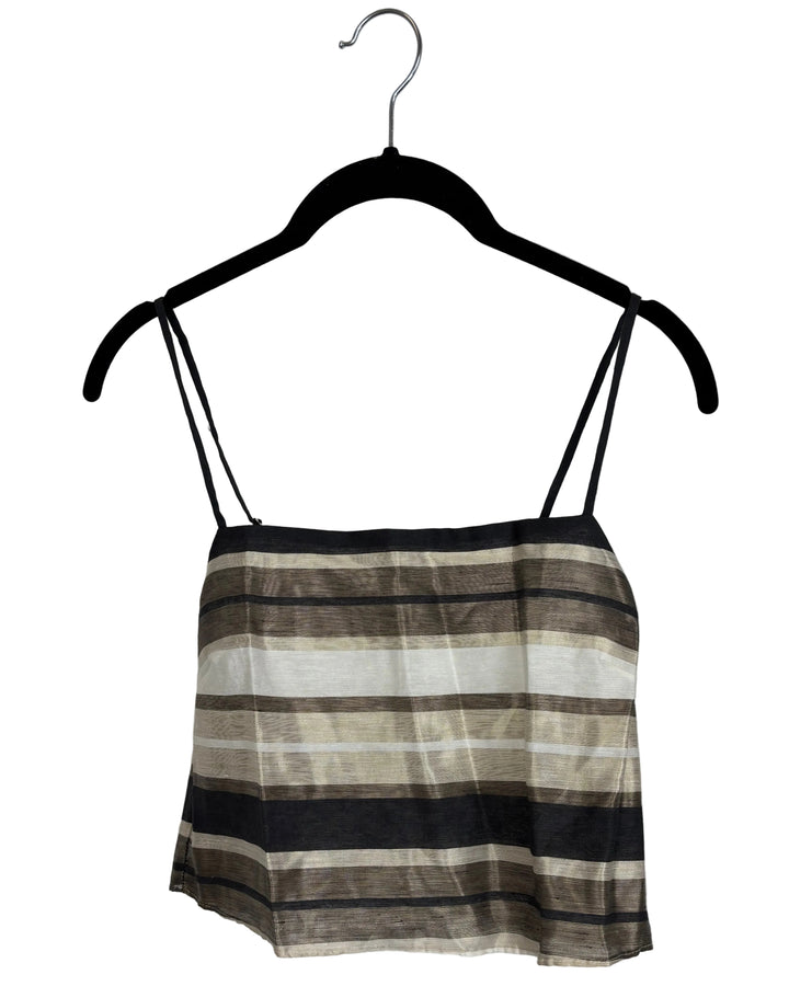 Striped Metallic Top- Size 2/4