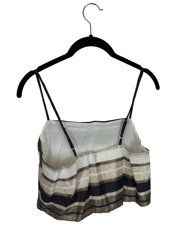 Striped Metallic Top- Size 2/4