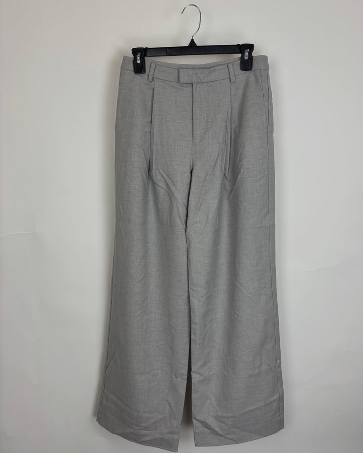 Light Grey Wide Leg Trousers - Size 00/0 - Size 10/12