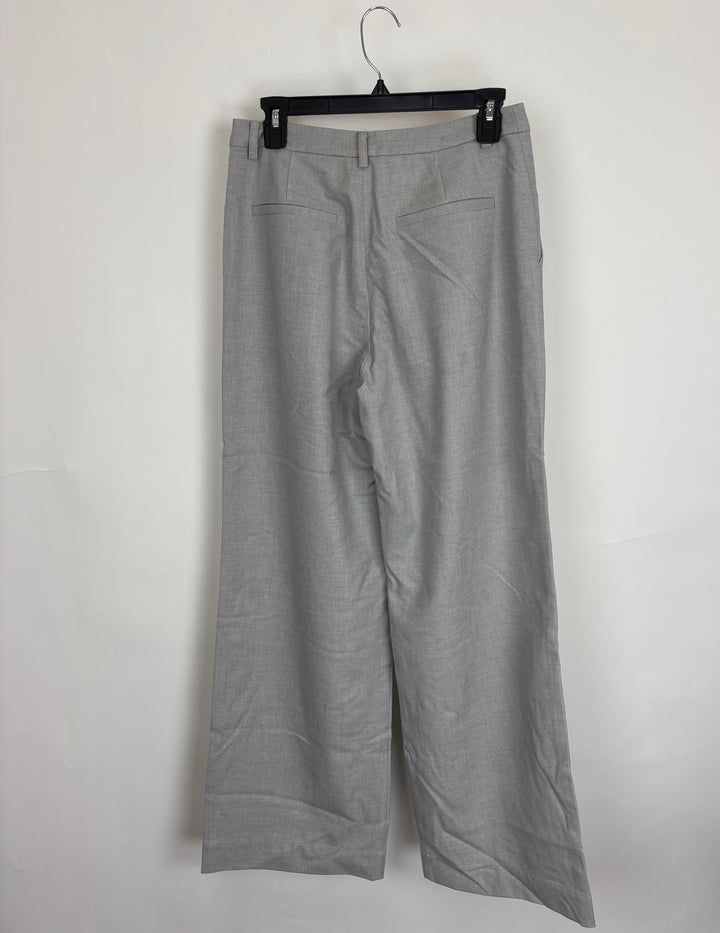 Light Grey Wide Leg Trousers - Size 00/0 - Size 10/12