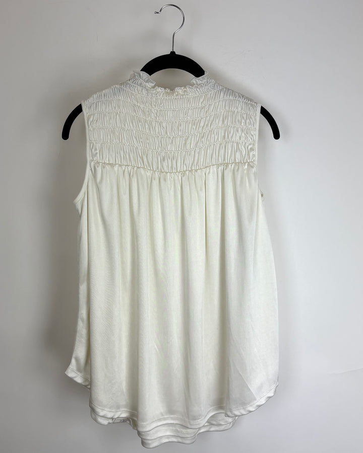Soft White Smocked Top - Size 2/4