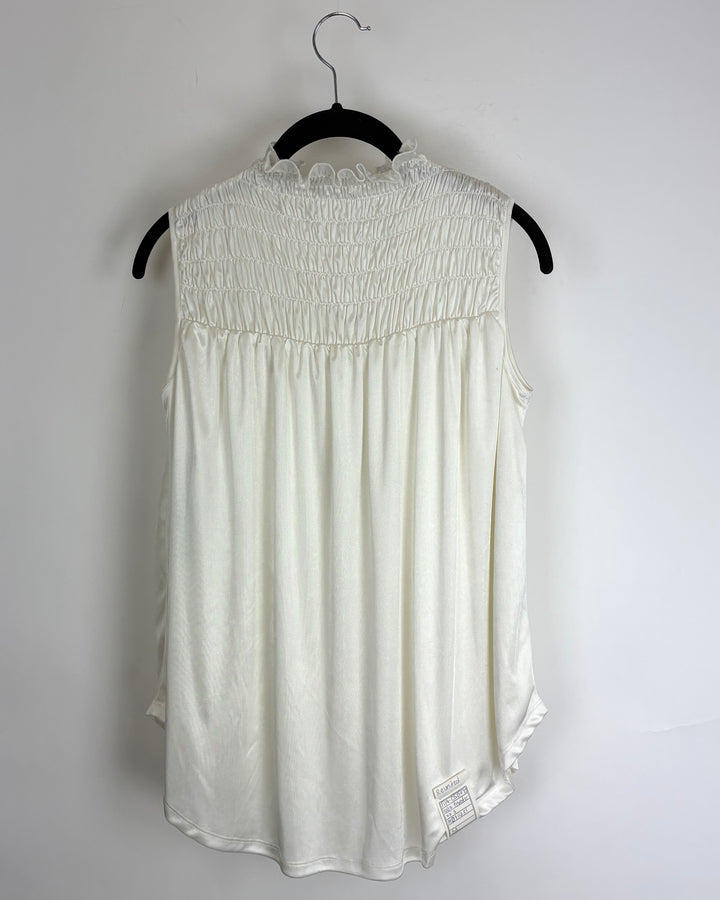Soft White Smocked Top - Size 2/4