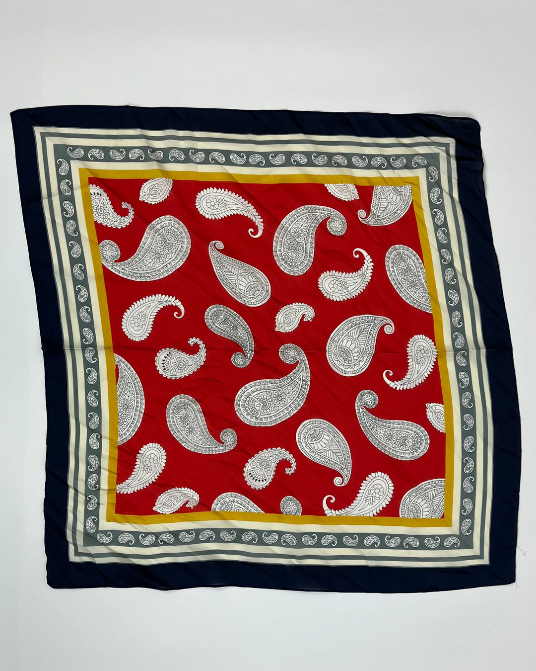 Red, Blue and Grey Abstract Printed Multi Wear Scarf