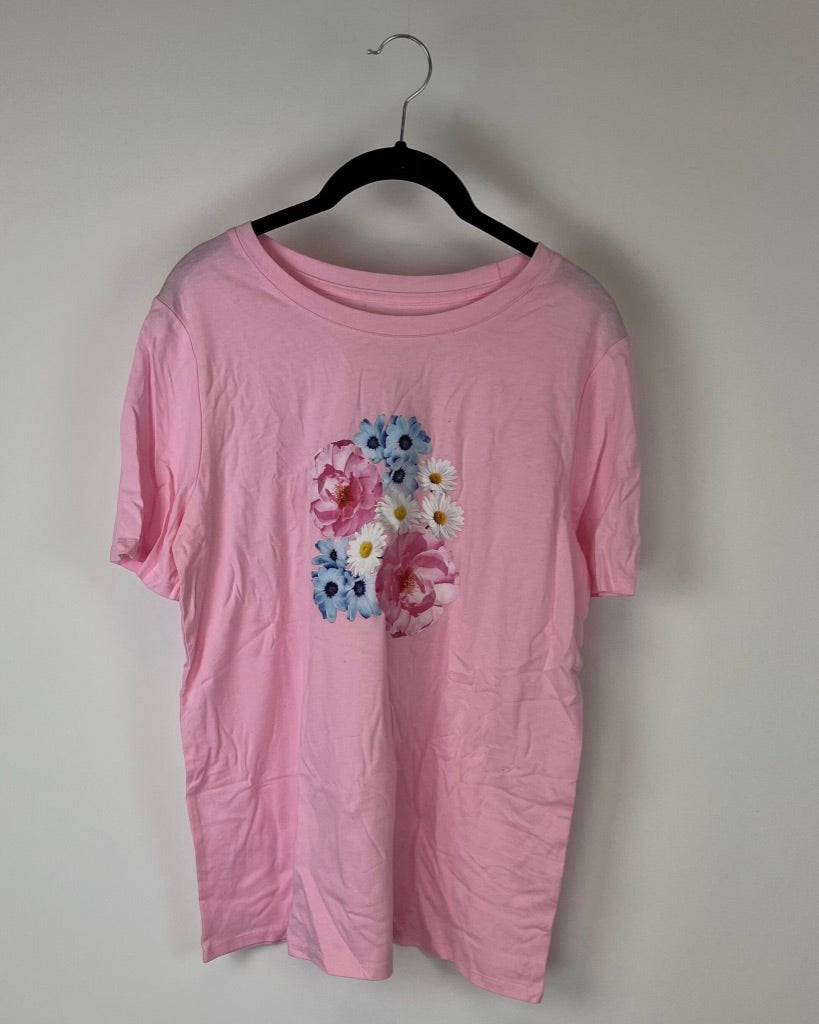 Pink Flower T-Shirt - Size 6/8