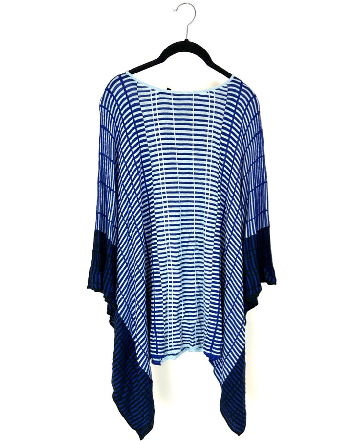 Blue Pattern Handkerchief Tunic Top - Extra Small
