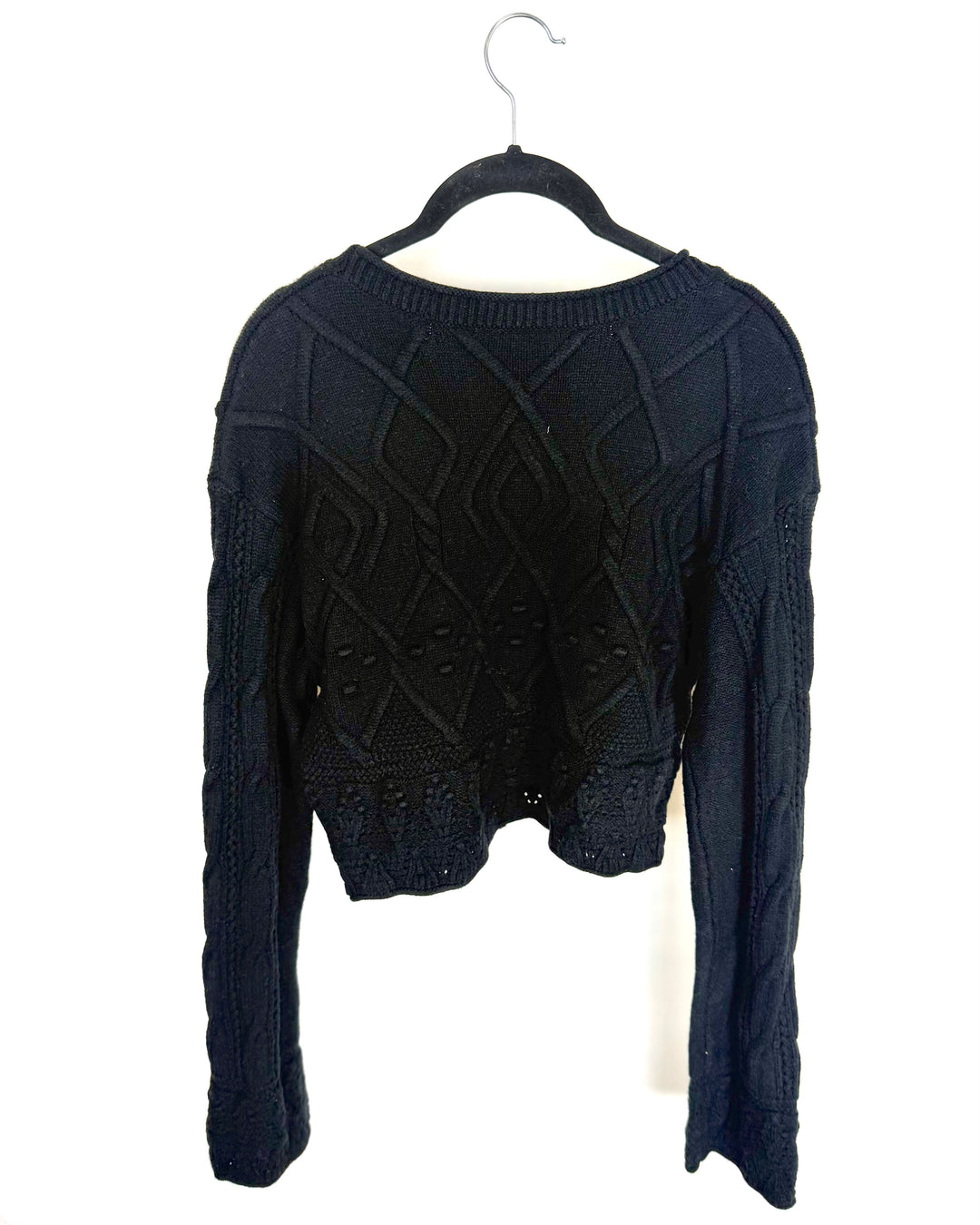 Black Knit Patterned Sweater - Size 2/4