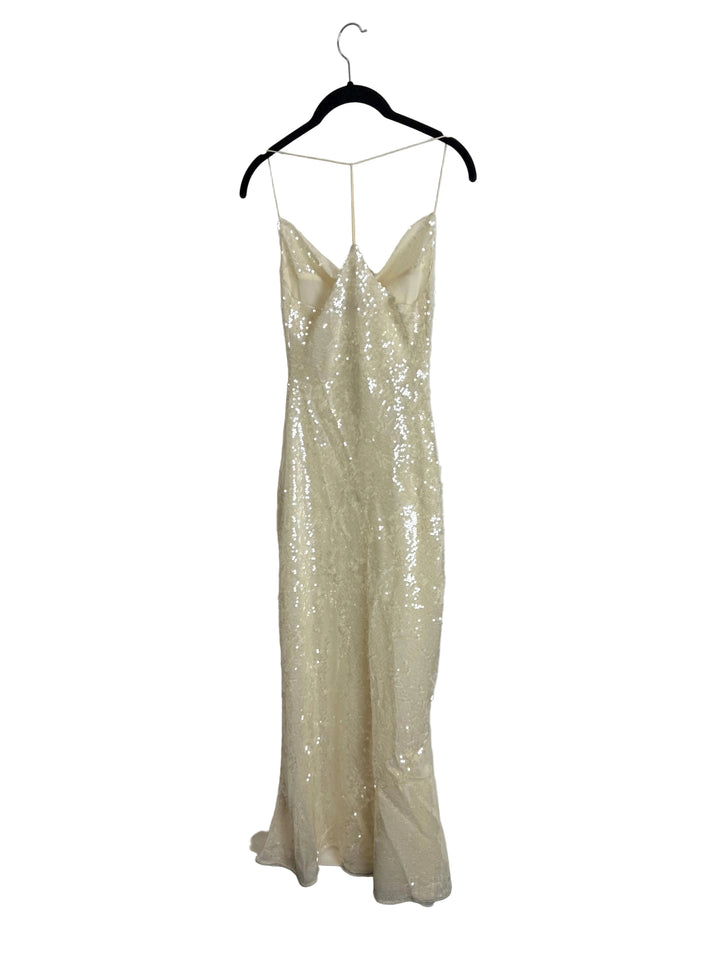 Seashell White Sequin Dress - Size 0/2