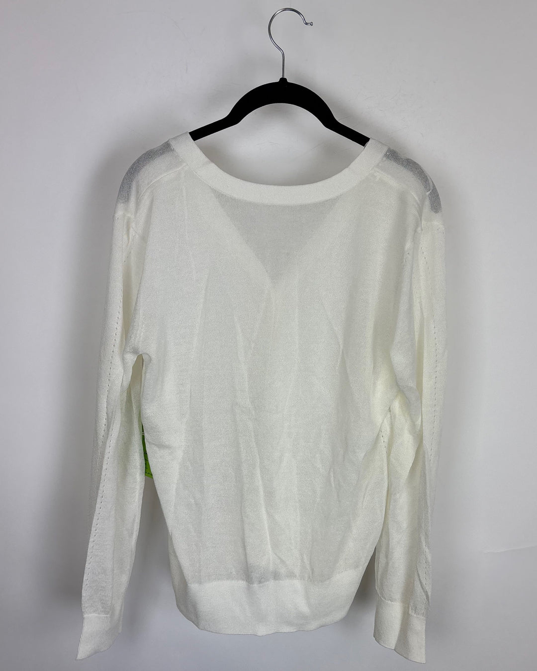White Sheer Long Sleeve Cardigan - Size 4/6