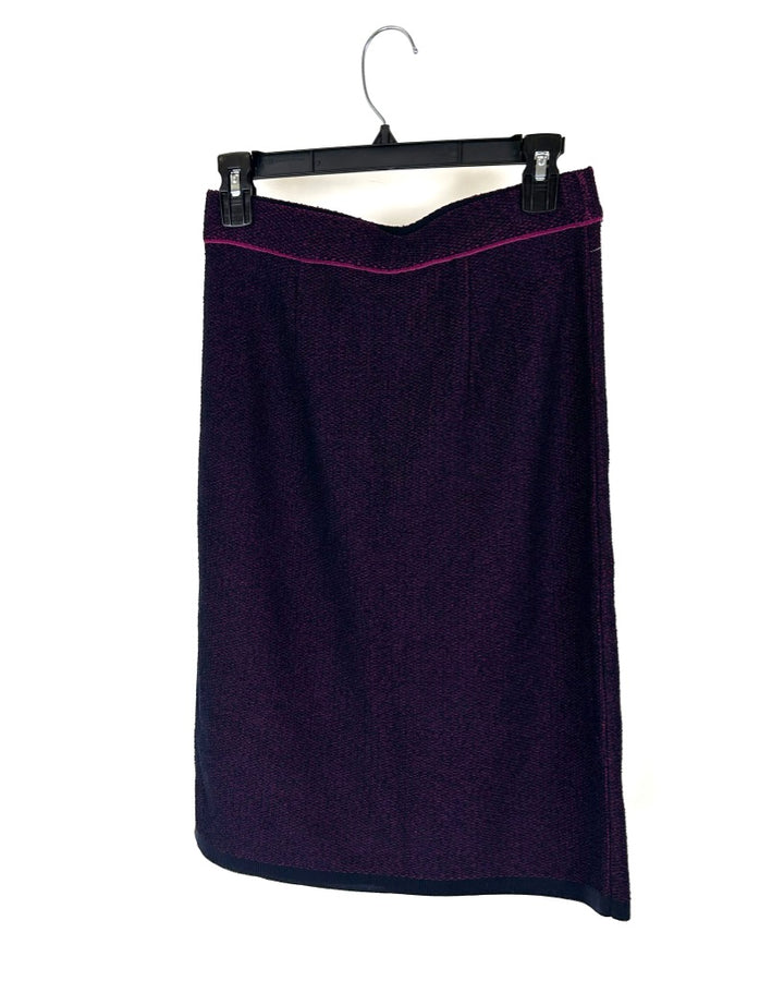 Black and Pink Pencil Skirt - Extra Small