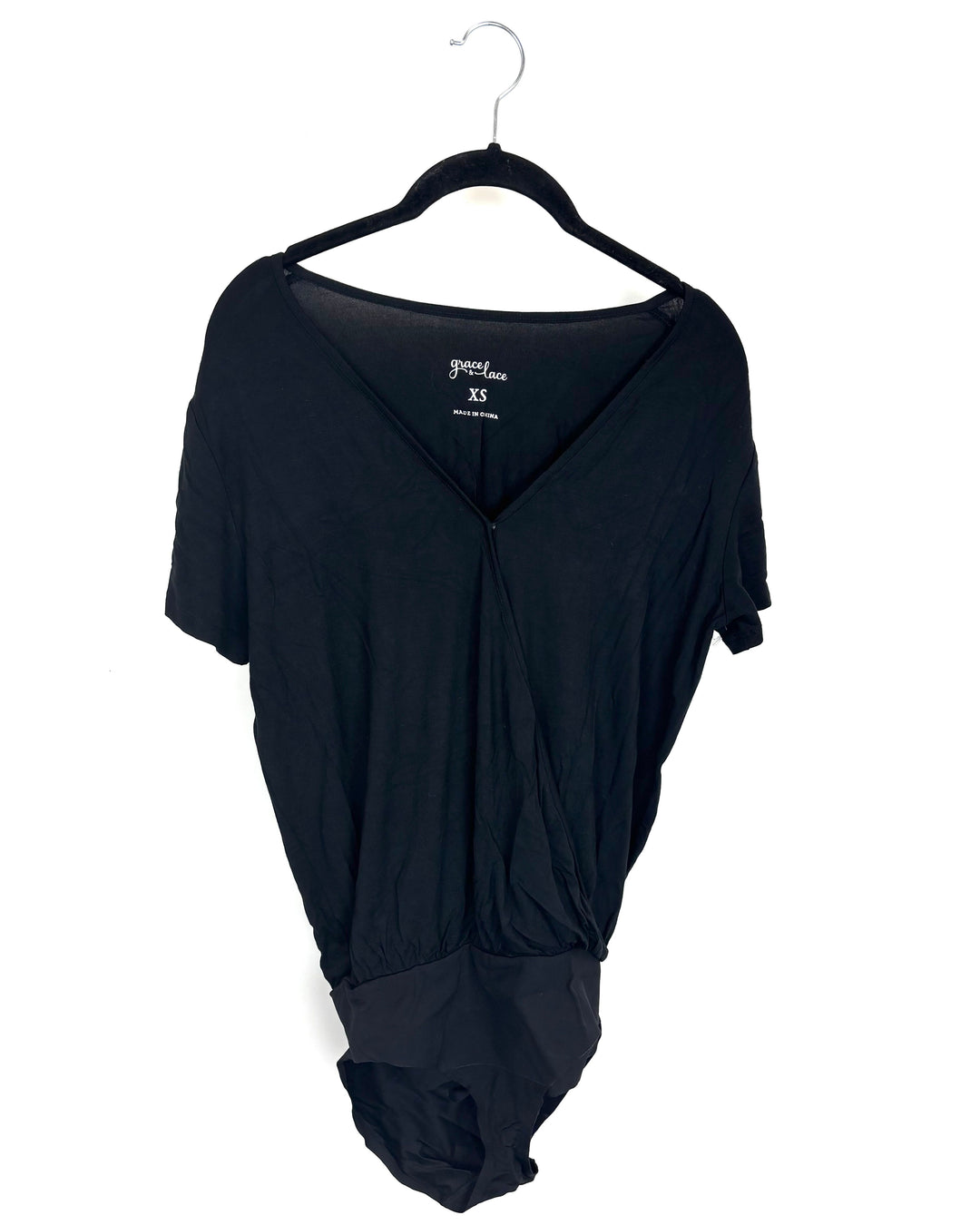 Black Short Sleeve Body Suit - Size 2/4