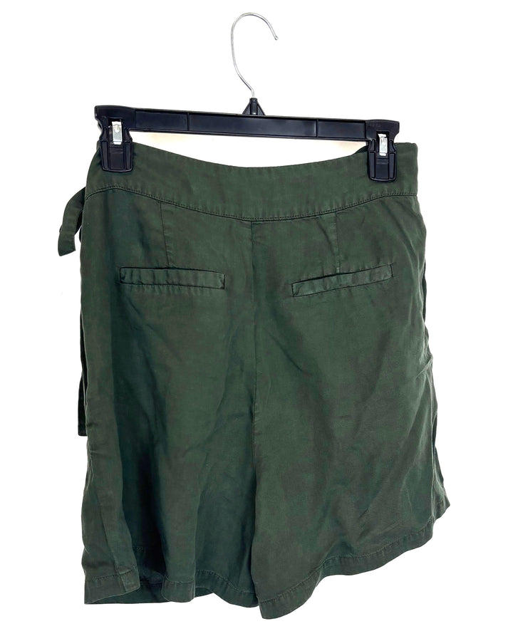 Army Green Wrap Skort - Size 4