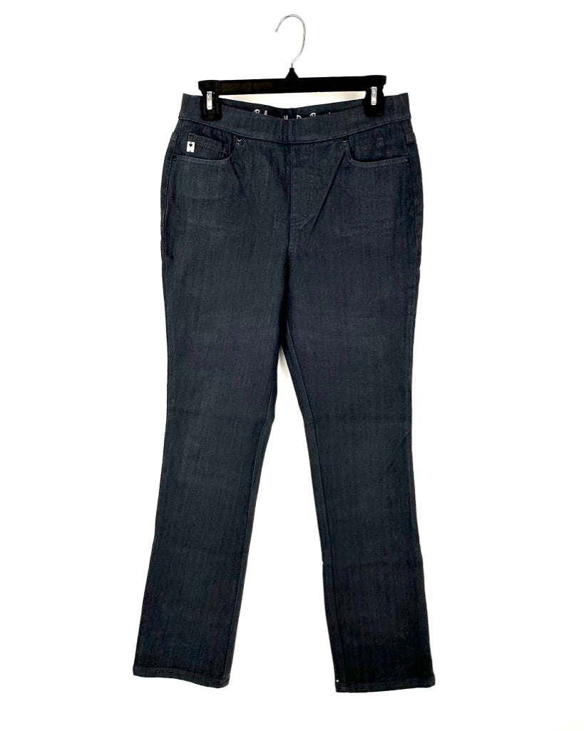 Dark Grey Rhinestone Jeans - Size 6