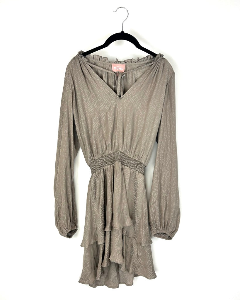 Gray Long Sleeve Dress - Small