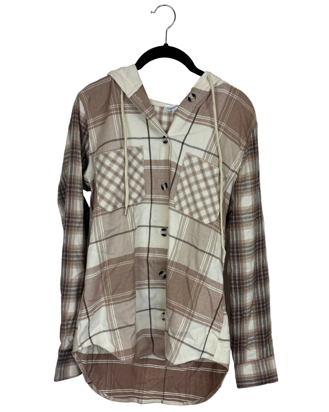 Long Sleeve Flannel Hoodie - Size 2/4