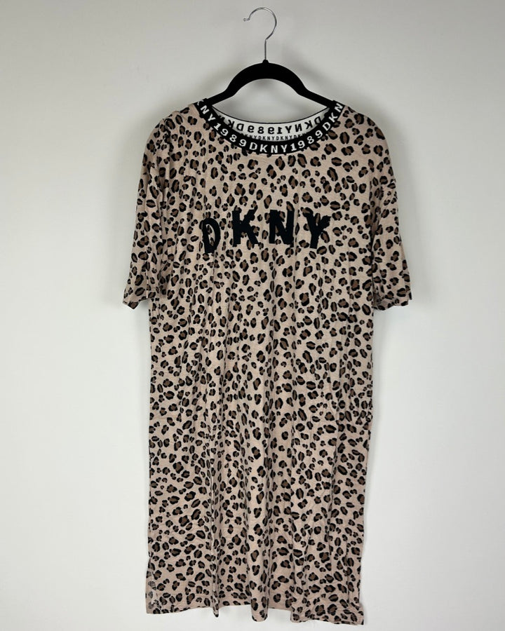 Cheetah Print Short Sleeve Nightgown - Size 4/6