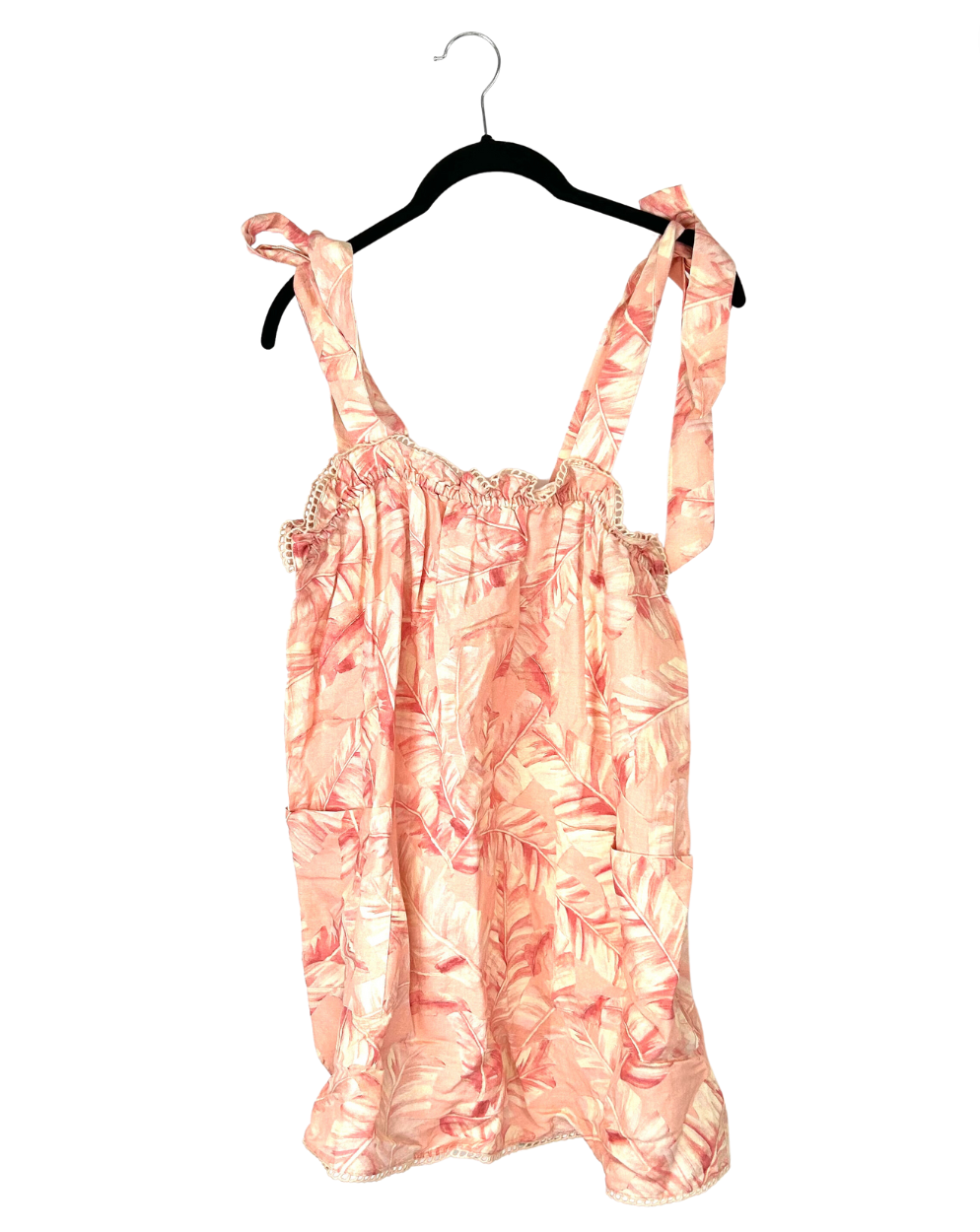 Pink Palm Leaf Dress - Small