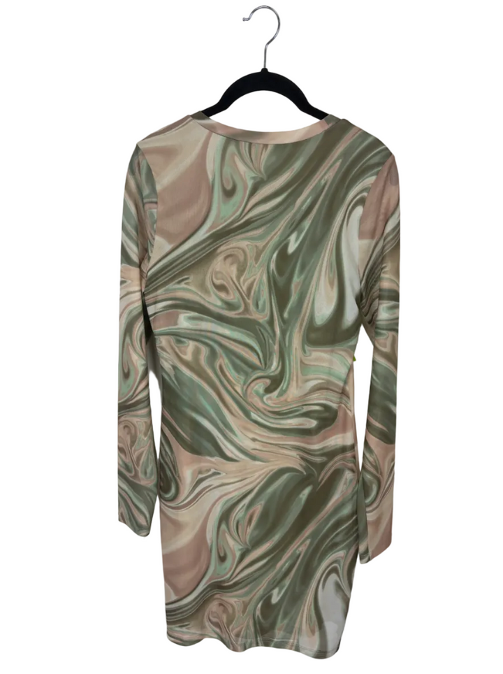 Sage Marble Print Dress - Size 4/6