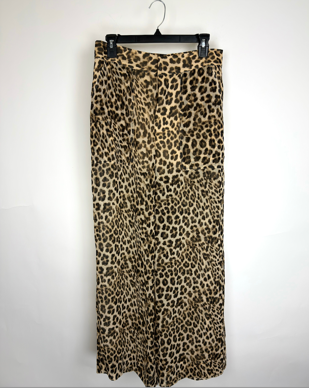 Leopard Print Wide Leg Pants - Size 6/8