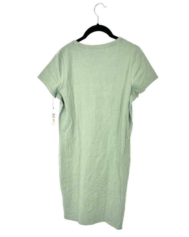 Pale Green T-Shirt Dress - Size 4-6