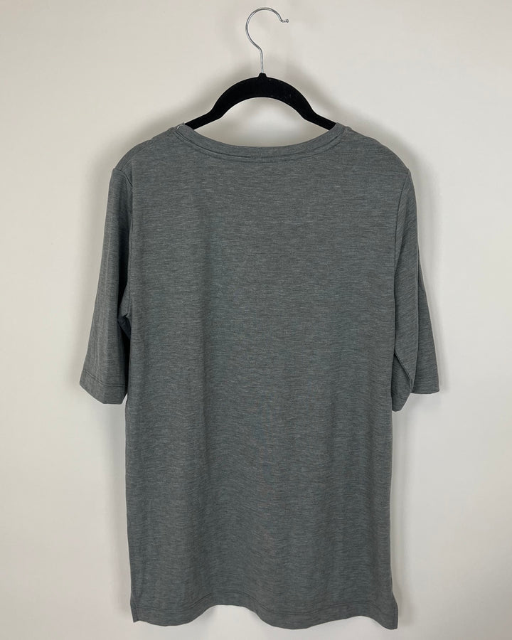 Grey Quarter Sleeve Top - Size 4/6