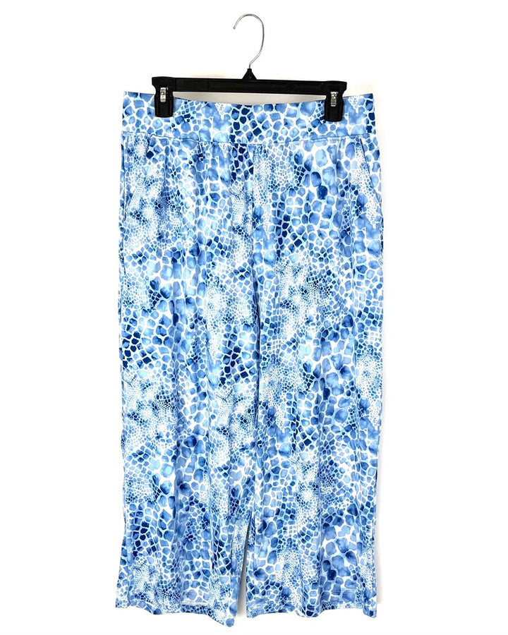 Blue Animal Print Lounge Pants - Size 10/12