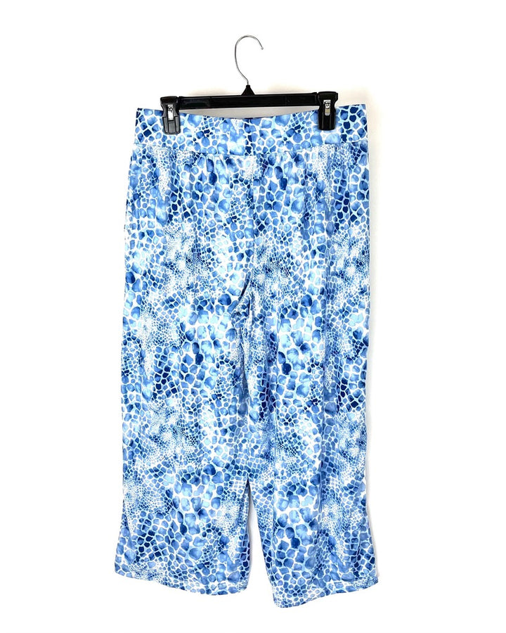 Blue Animal Print Lounge Pants - Size 10/12