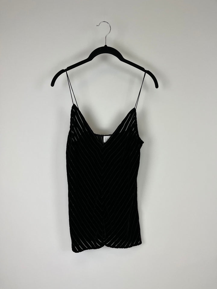 Black Velvet Chevron Tank - Size 4-6