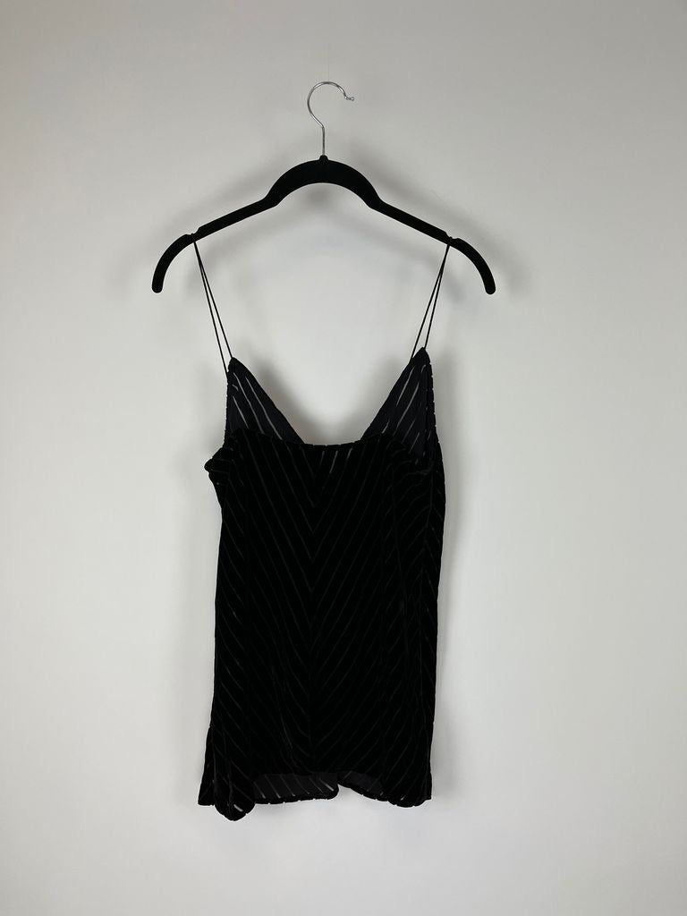 Black Velvet Chevron Tank - Size 4-6