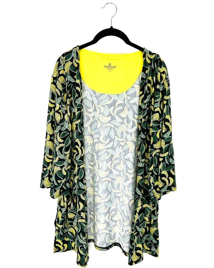 Banana Print Cardigan - Size 6-8