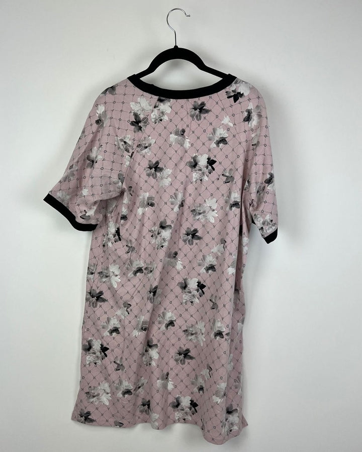 Light Pink Floral Nightgown - Small