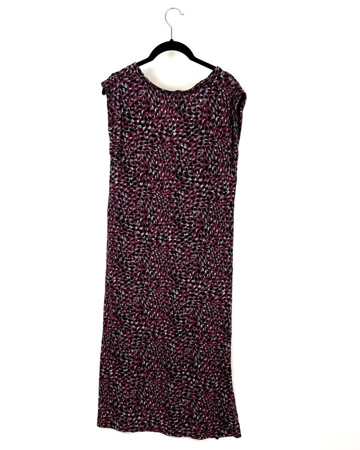 Maroon Cheetah Print Tank-Style Nightgown - Size 4/6