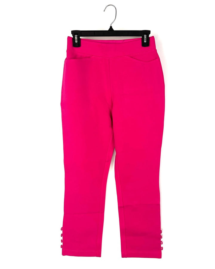 Hot Pink Stretchy Pants - Size 6/8