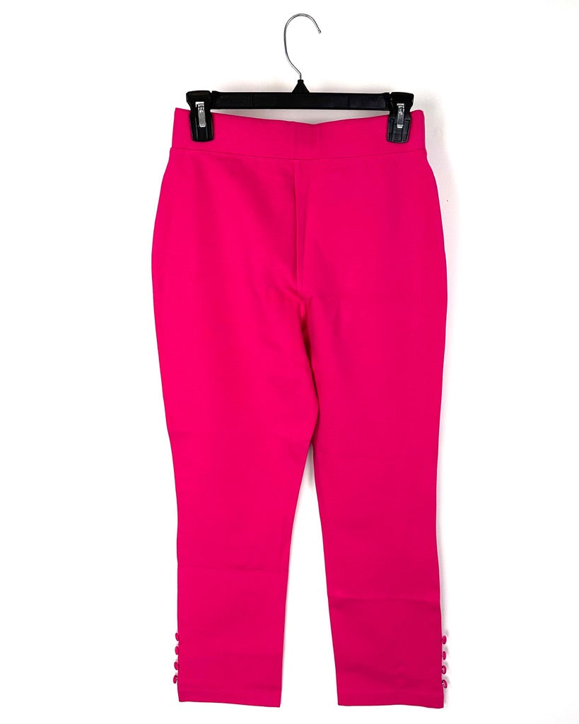 Hot Pink Stretchy Pants - Size 6/8
