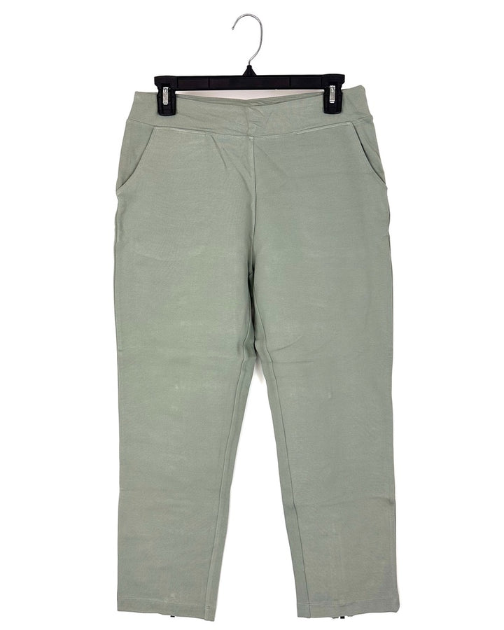 Stretchy Sage Green Pants - Size 6