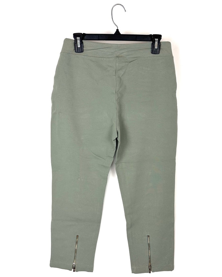 Stretchy Sage Green Pants - Size 6