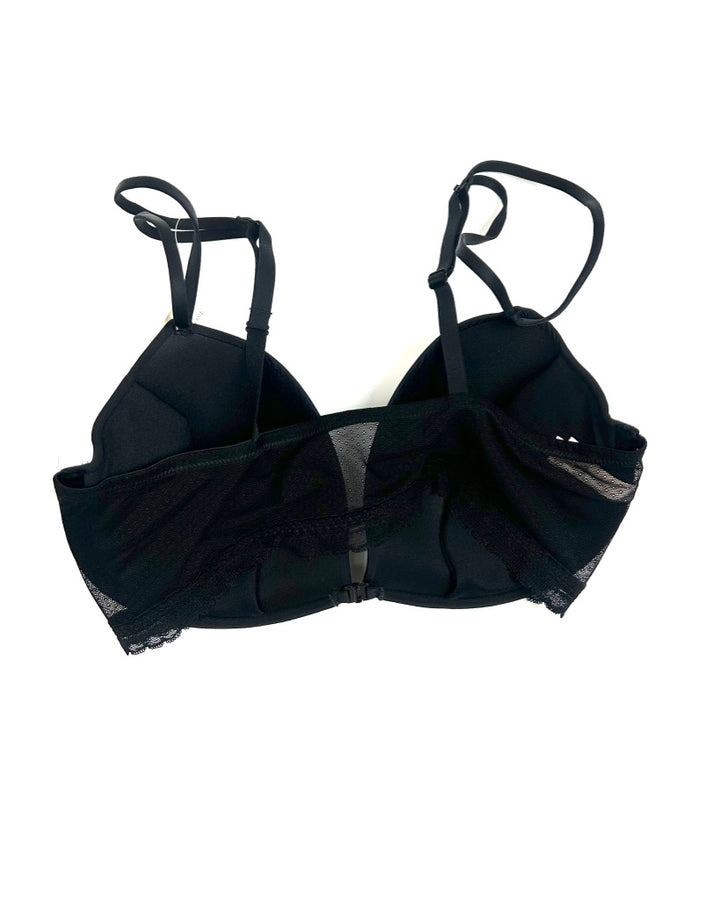 Black Front Clasp Push Up Bra - Size 34DD