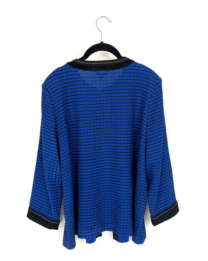 Royal Blue Textured Cardigan - Size 6/8 - 24/26