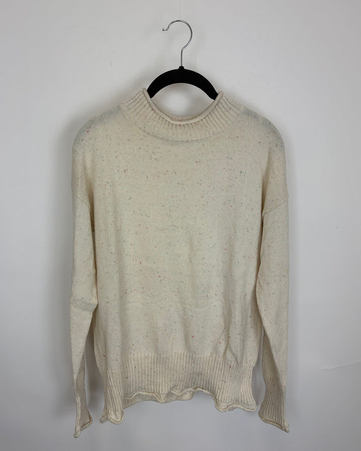 White Mock Neck Sweater - Size 2/4